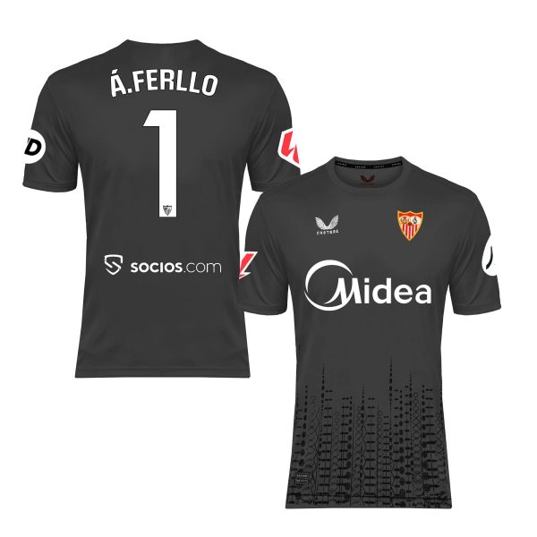 a. ferllo adult goalkeeper home shirt grey 2425 Collection - Sevilla FC Apparel and Gear