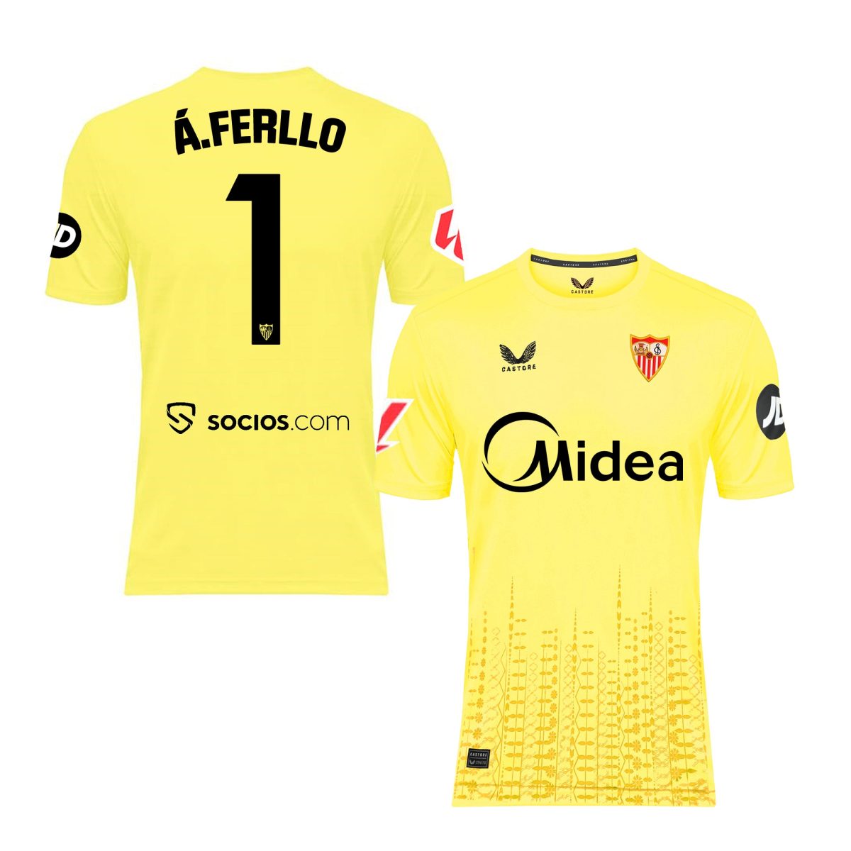 a. ferllo adult goalkeeper third shirt yellow 2425 Collection - Sevilla FC Apparel and Gear