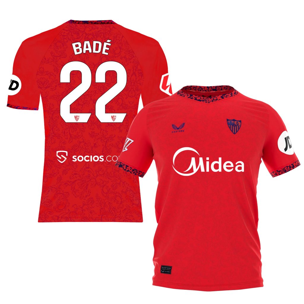 badé away boys t-shirt 2425 Collection - Sevilla FC Apparel and Gear