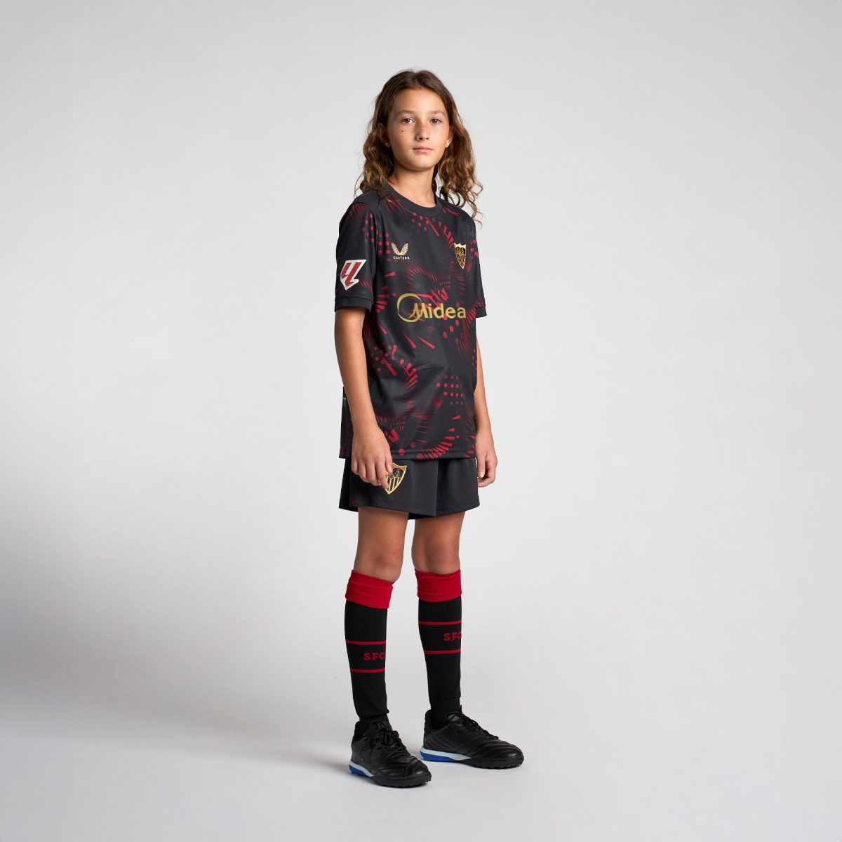 black third boys t-shirt 2425 Collection - Sevilla FC Apparel and Gear