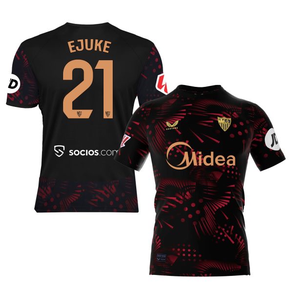 ejuke black third boys t-shirt 2425 Collection - Sevilla FC Apparel and Gear