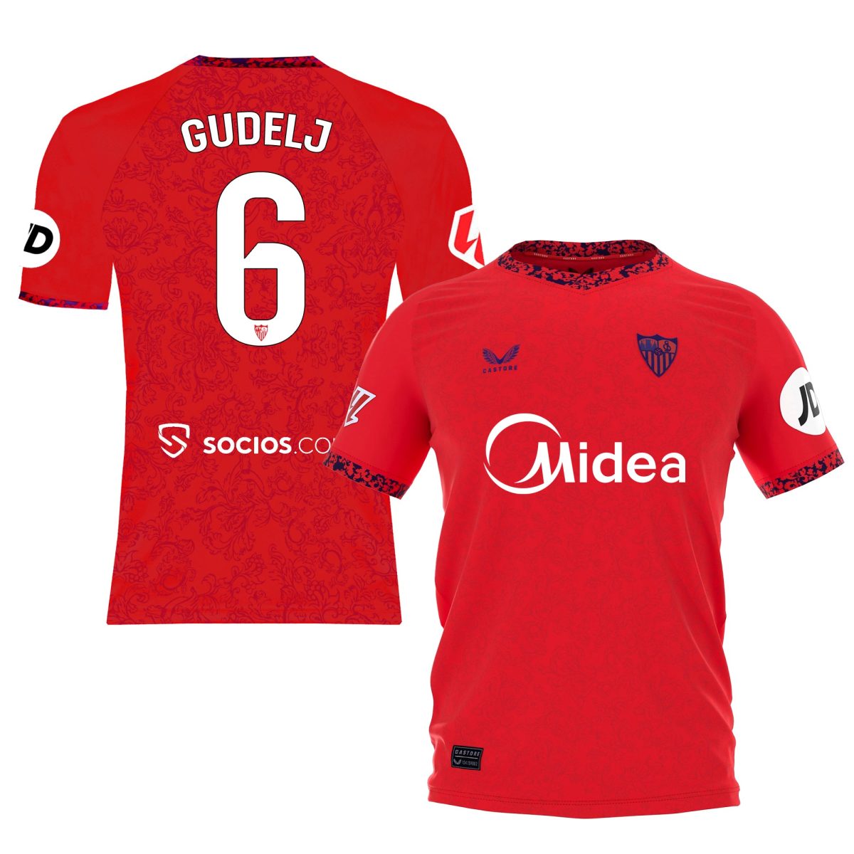 gudelj t-shirt away adult 2425 Collection - Sevilla FC Apparel and Gear