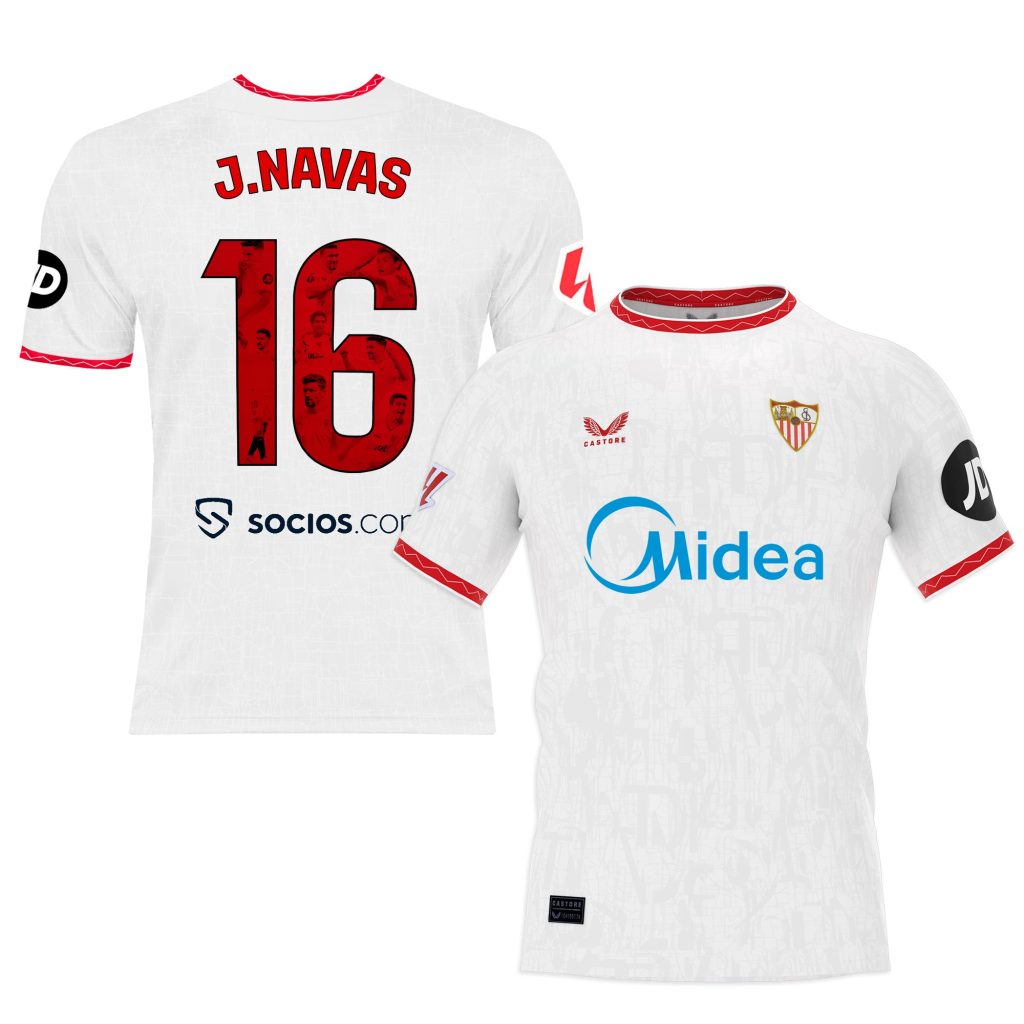 j. navas legend adult home shirt 2425 Collection - Sevilla FC Apparel and Gear