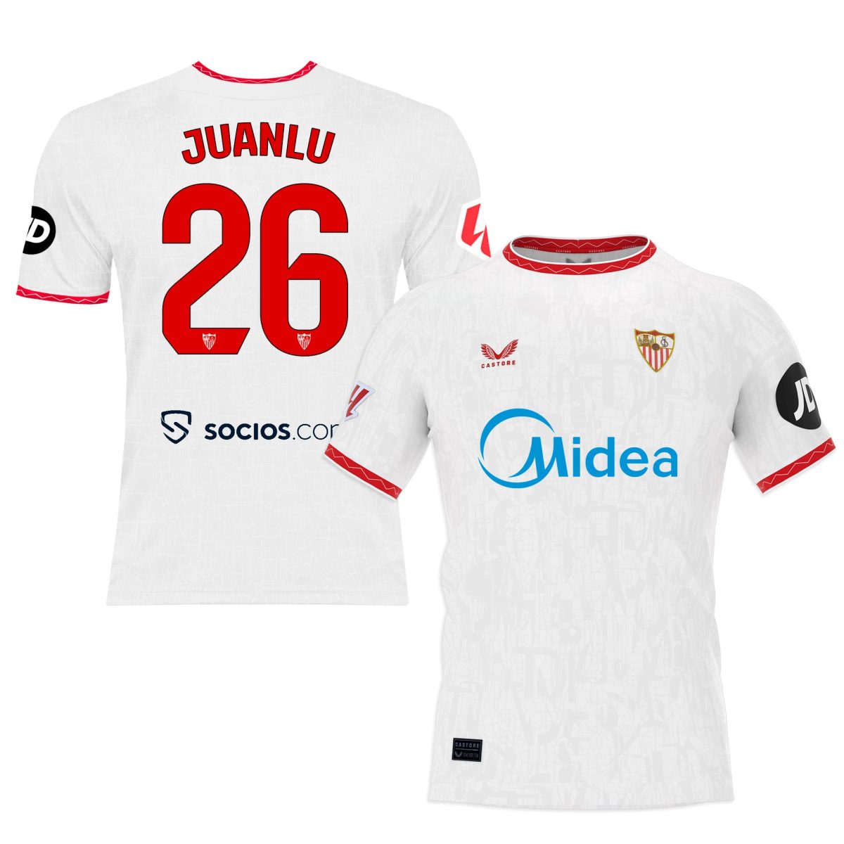 juanlu home adult t-shirt 2425 Collection - Sevilla FC Apparel and Gear