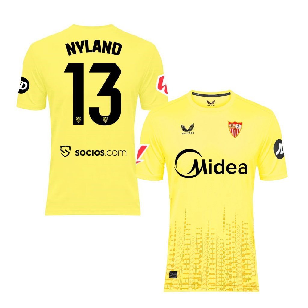 nyland adult goalkeeper third shirt yellow 2425 Collection - Sevilla FC Apparel and Gear