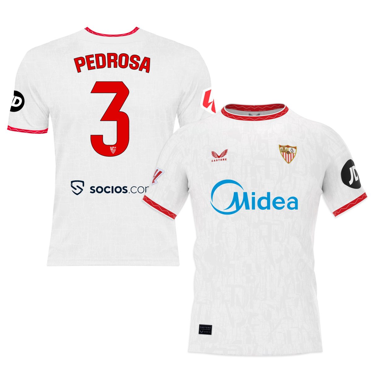 pedrosa t-shirt home adult 2425 Collection - Sevilla FC Apparel and Gear